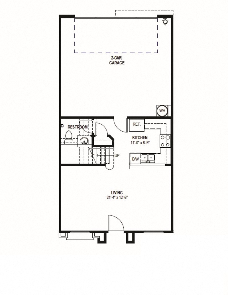 Two story townhome with double attached garage. All three bedrooms on upper level. Patio off Living Room.
