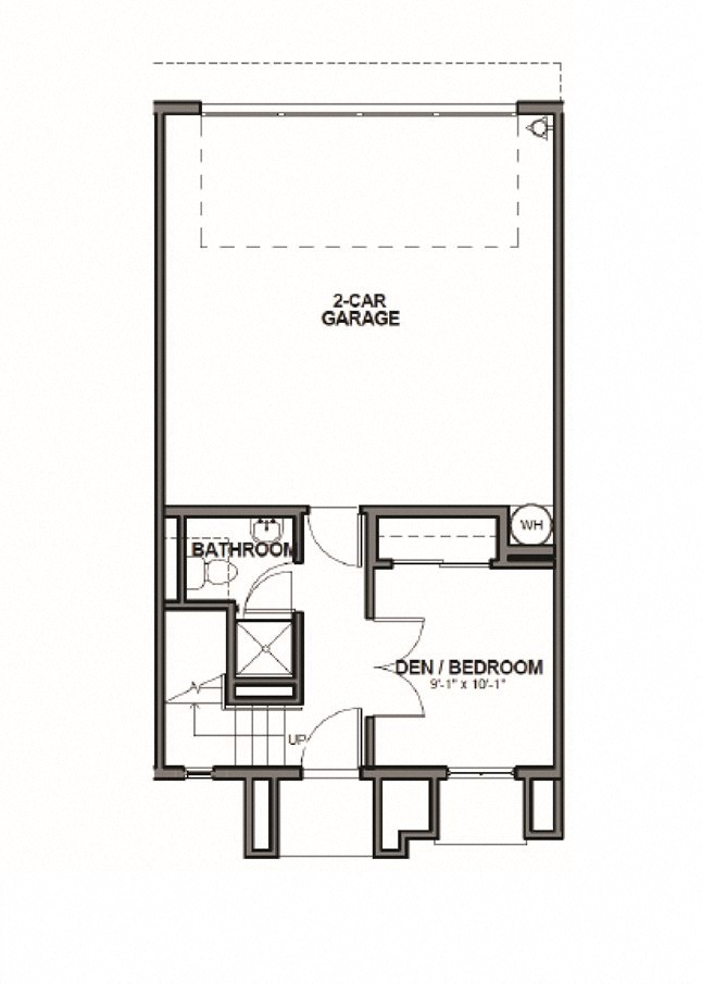 Four Bedroom Townhome. One Bedroom on the main floor with full bathroom offering a walk-in-shower. Three bedrooms on upper level. Double Attached Garage. Open Floor Plan.