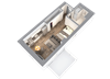 566 SQFT Junior Floor Plan 566 SQFT Junior Floor Plan at Park Heights by the Lake Apartments, Chicago, 60649