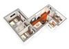 1083 SQFT 2 Bed 1 Bath 3D View at Park Heights by the Lake Apartments, Chicago, IL 1083 SQFT 2 Bed 1 Bath 3D View at Park Heights by the Lake Apartments, Chicago, IL