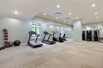 Modern Fitness Center at Park Heights by the Lake Apartments, Chicago, Illinois