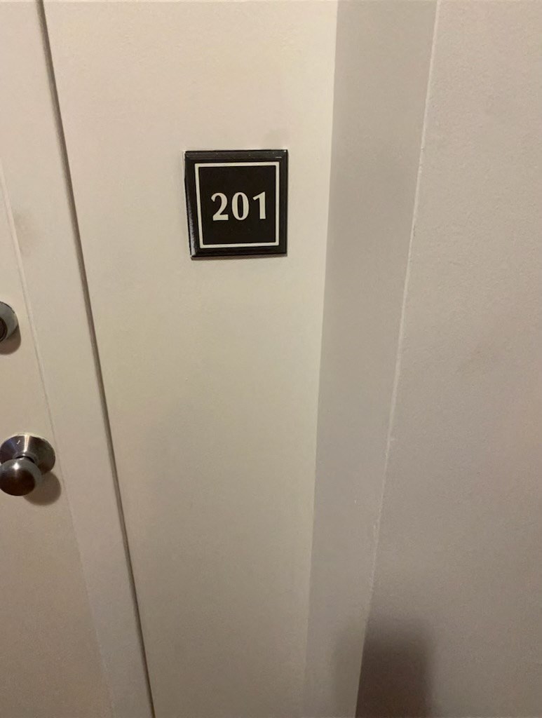 the door to the room on it
