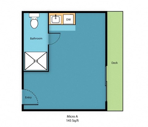 0x1a Floor Plan at Sedona Apartments, Washington, 98115