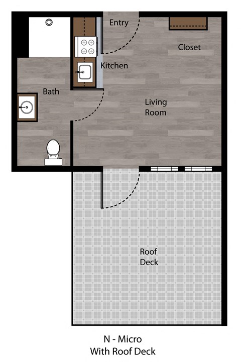 0x1a Floor Plan at Sedona Apartments, Seattle, WA