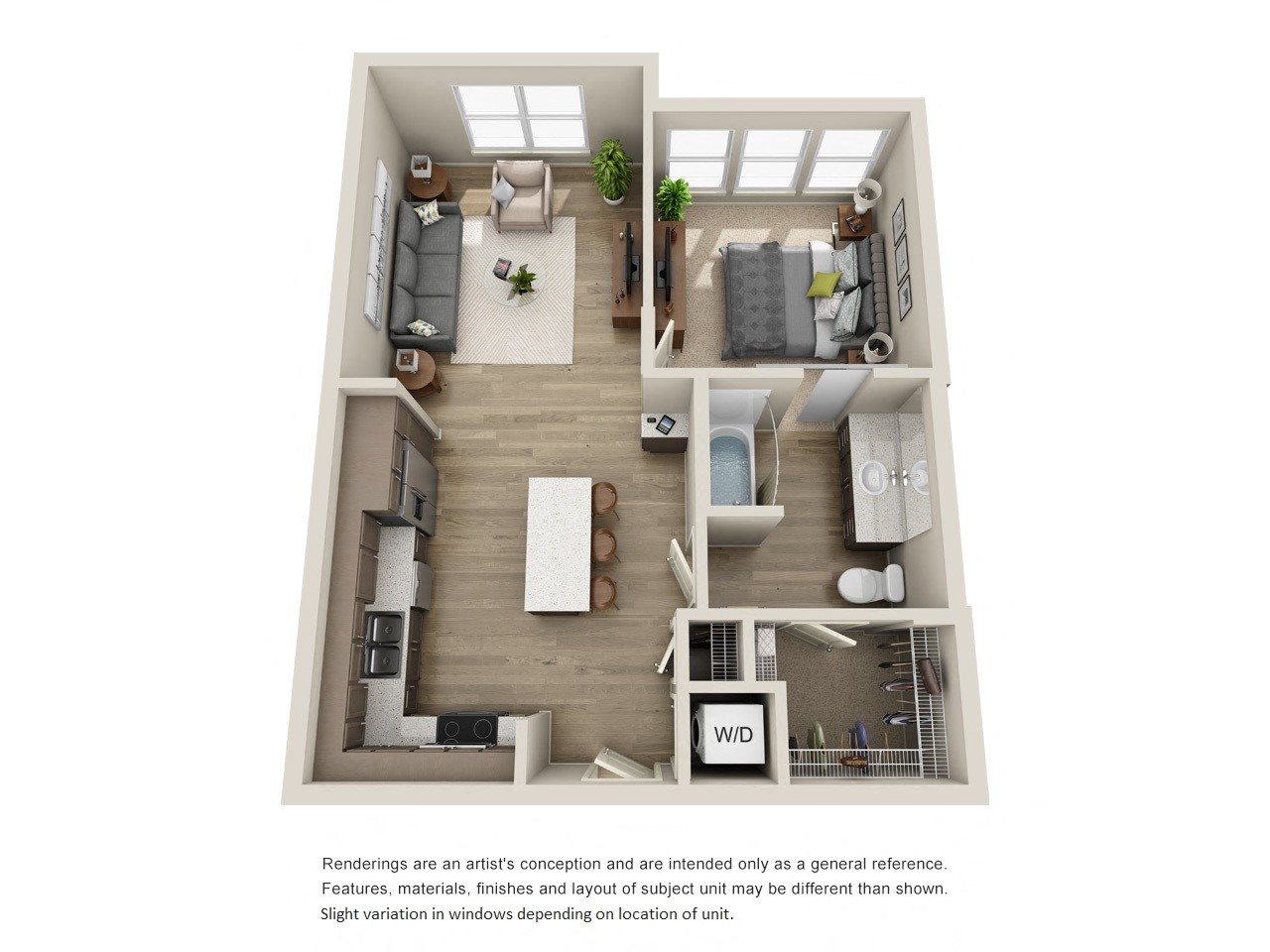 BDX at Capital Village | 1 bedroom 1 bathroom A2 Floor PLan 1x1 units available at BDX at Capital Village in Rancho Cordova, CA