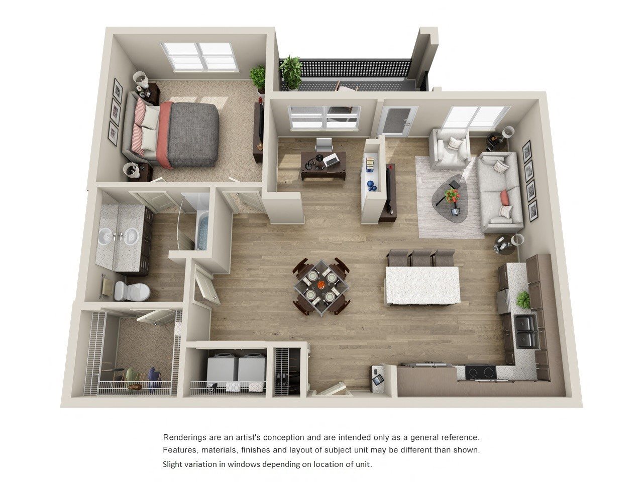 BDX at Capital Village | 1 bedroom 1 bathroom floor plan 1x1 units available at BDX at Capital Village in Rancho Cordova, CA
