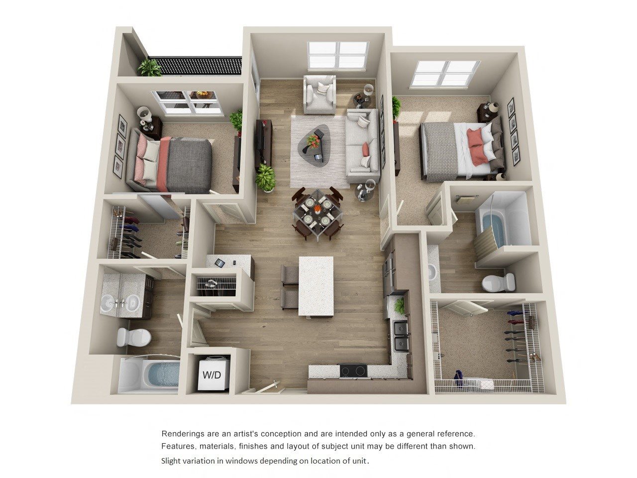 BDX at Capital Village | 2 bedrooms 2 bathrooms B1 floor plan BDX at Capital Village in Rancho Cordova, CA