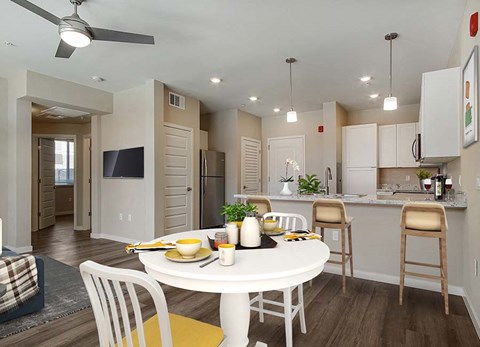 Kitchen and Dining Area  l Silverado Apartments in Sparks NV