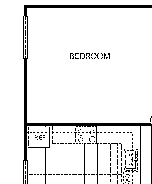 Two bedroom floor plan