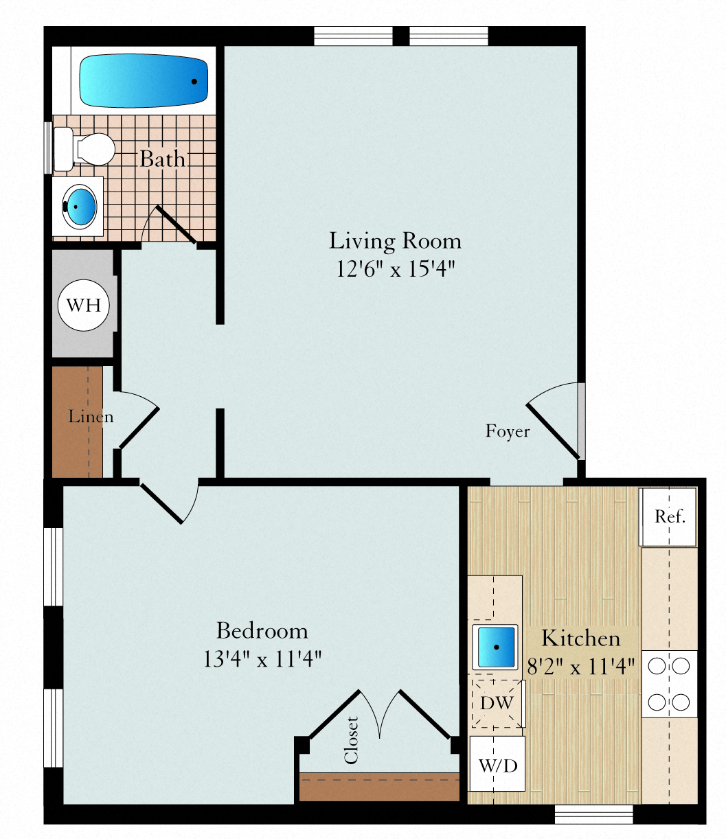 A03 Floor Plan at Myerton, Arlington
