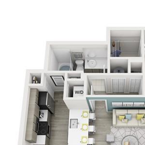 1 Bed 1 Bath Allegre Floor Plan 1 Bed 1 Bath Allegre Floor Plan at Altis Shingle Creek, Kissimmee, FL, 34746