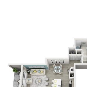 1 Bed 1 Bath Aura Floor Plan 1 Bed 1 Bath Aura Floor Plan at Altis Shingle Creek, Florida