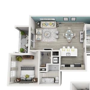 2 Bed 2 Bath Elate (Garage) Floor Plan 2 Bed 2 Bath Elate (Garage) Floor Plan at Altis Shingle Creek, Kissimmee, FL, 34746
