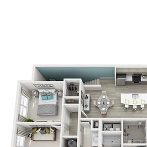 3 Bed 2 Bath Radiant Floor Plan 3 Bed 2 Bath Radiant Floor Plan at Altis Shingle Creek, Kissimmee, Florida