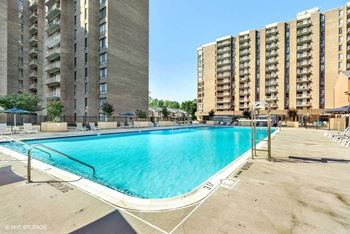 Swimming Pool With Relaxing Sundecks at Trillium Apartments, Fairfax
