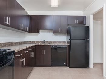 Refrigerator And Kitchen Appliances at Trillium Apartments, Fairfax, Virginia