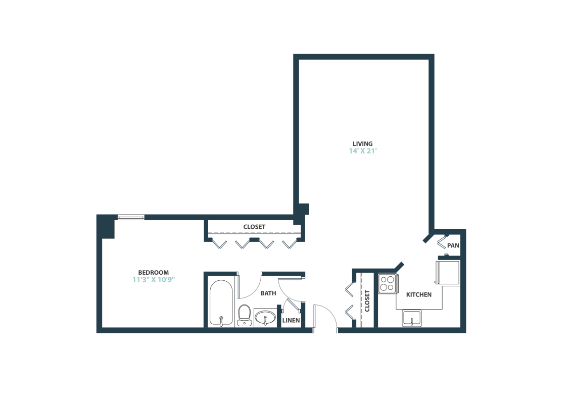 Trillium Studio apartment home  at Trillium Apartments, Fairfax, VA