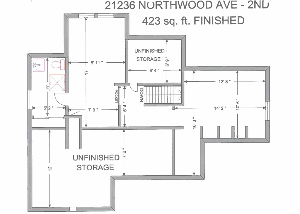 the plan of the ground floor of the house
