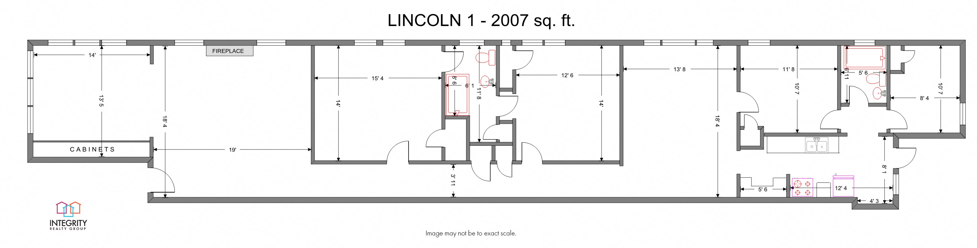 The Lincoln 4 Bedroom 2 Bath