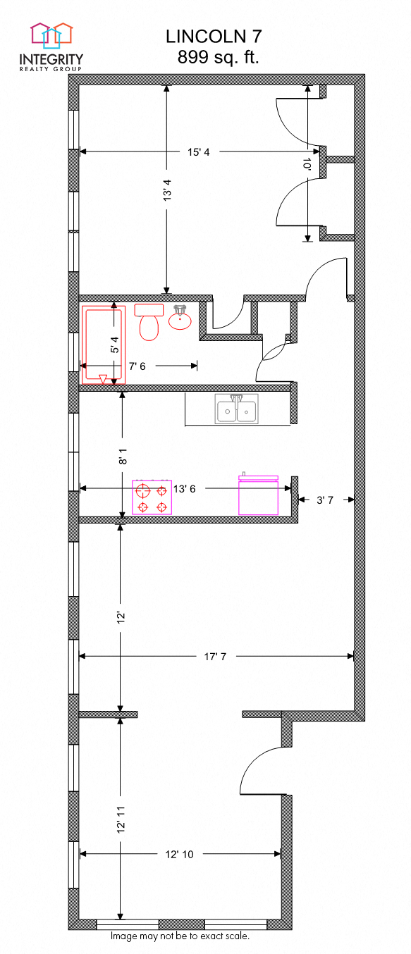 The Lincoln  1 Bedroom 1 Bath