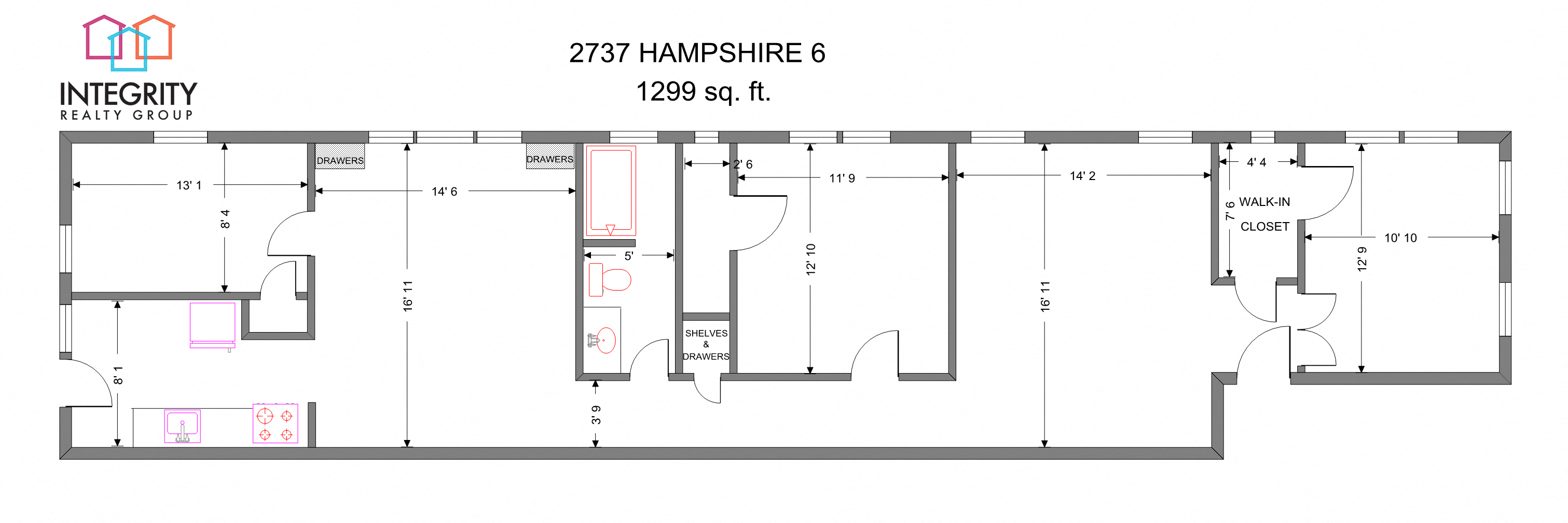 2737 Hampshire, 3 Bedroom 1 Bath