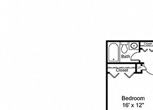 1bed 1bath Floor Plan 1bed 1bath Floor Plan at Westwood Meadows - SP Westlake 27825 Detroit Apartments, Integrity Realty LLC, Westlake
