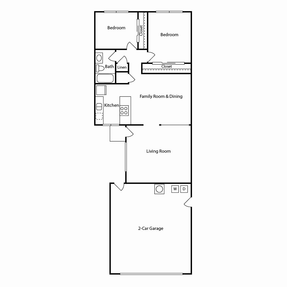 2B 1B C floorplan