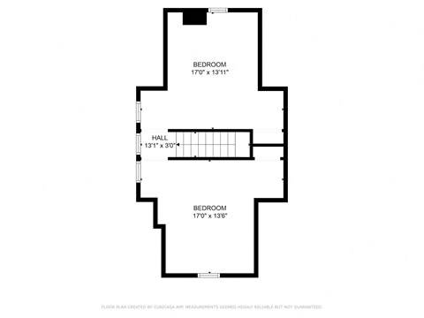 a floor plan for a bedroom with a bathroom and a closet