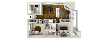 2 Bedroom Floor Plan | Bay Village Apartments Velejo CA