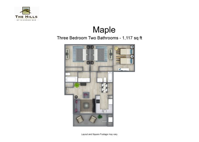 Three Bedroom Two Bathroom