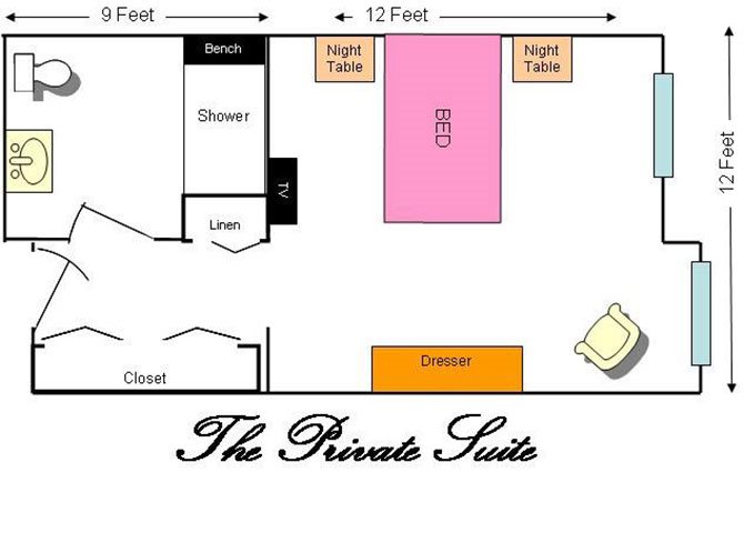 The Private Suite Floor Plan The Private Suite Floor Plan at Savannah Court of Bartow, Florida, 33830