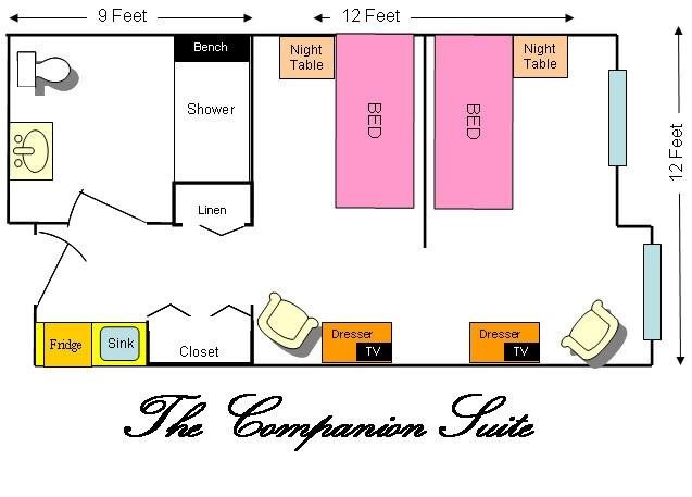 Companion Suite Floor Plan Companion Suite Floor Plan at Savannah Court of St Cloud, St Cloud, FL, 34769