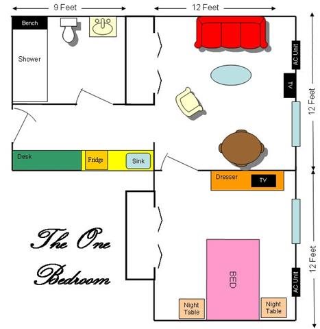 One Bedroom Apartment Floor Plan One Bedroom Apartment Floor Plan at Savannah Grand of Amelia Island, Fernandina Beach, FL, 32034