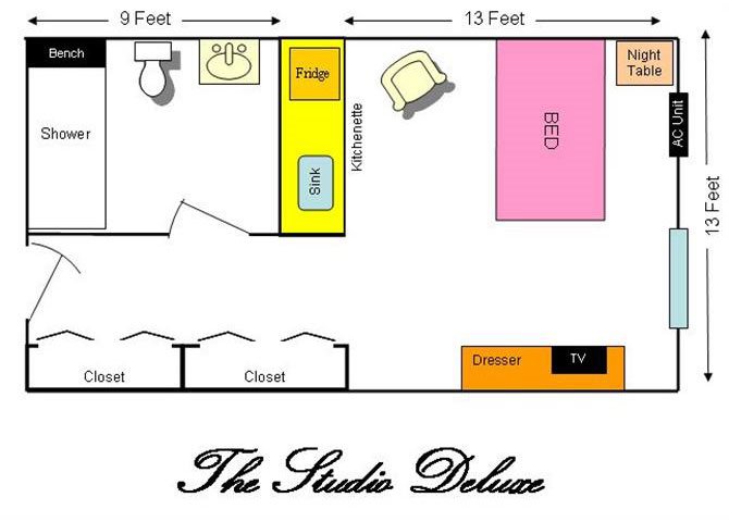 Studio Deluxe Floor Plan Studio Deluxe Floor Plan at Savannah Grand of Amelia Island, Fernandina Beach, FL