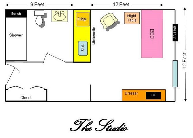 Studio Apartment Floor Plan Studio Apartment Floor Plan at Savannah Grand of Amelia Island, Fernandina Beach, 32034