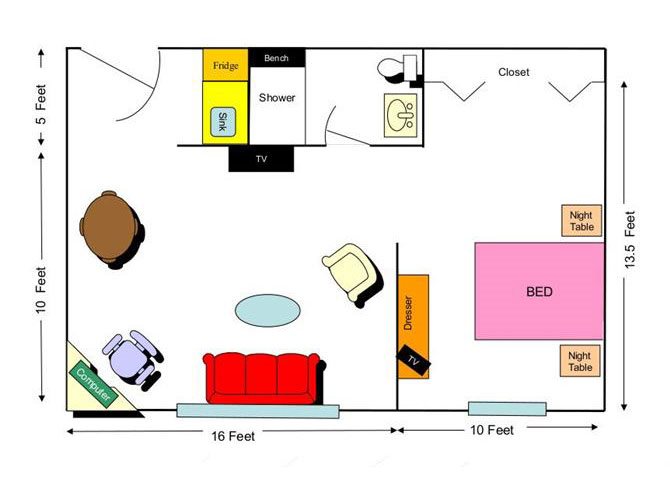 Deluxe Studio Floor Plan Deluxe Studio Floor Plan at Savannah Grand of Sarasota, Sarasota, 34238