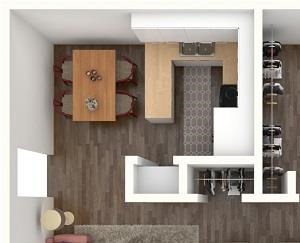 2 Bed 1 Bath RANDOLPH Floor Plan 2 Bed 1 Bath RANDOLPH Floor Plan at City-Base Vista, Texas
