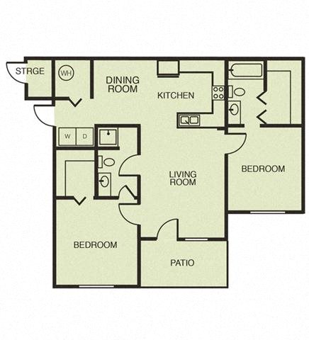 2 Bedroom Floor Plan 2