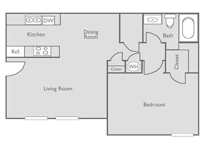 The Aventine, 1 br, 1 ba, 614 sq. ft.