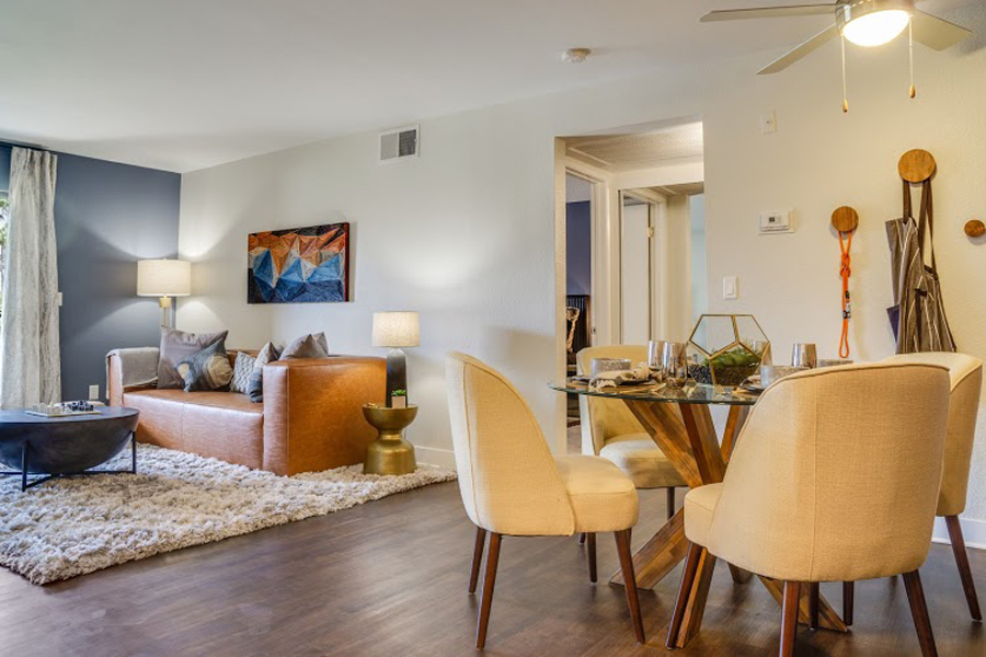 Living Room at Solterra at Civic Center, California, 90650