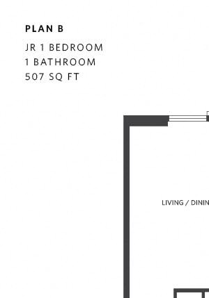One Bedroom Floor Plan
