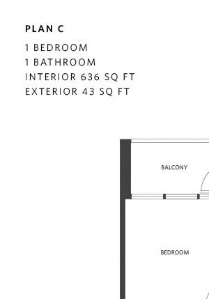 One Bedroom Floor Plan