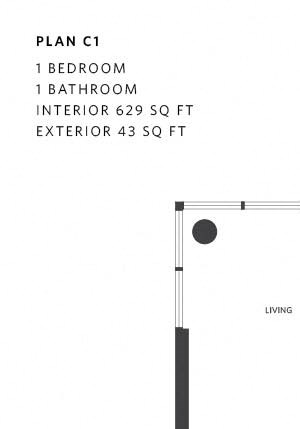 One Bedroom Floor Plan