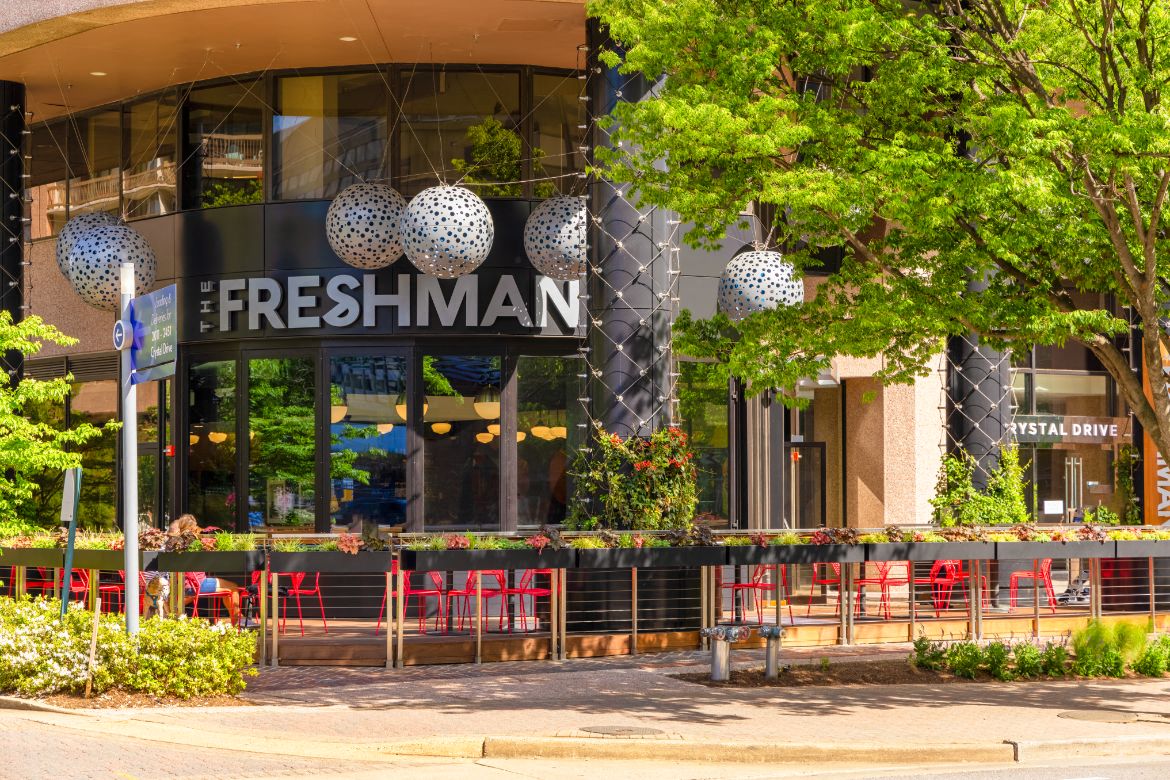 a restaurant on the side of a building