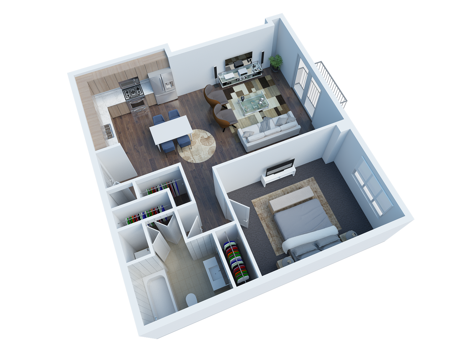 A3 one bedroom floor plan A3 one bedroom floor plan at The View Apartments in Los Angeles, CA 90005