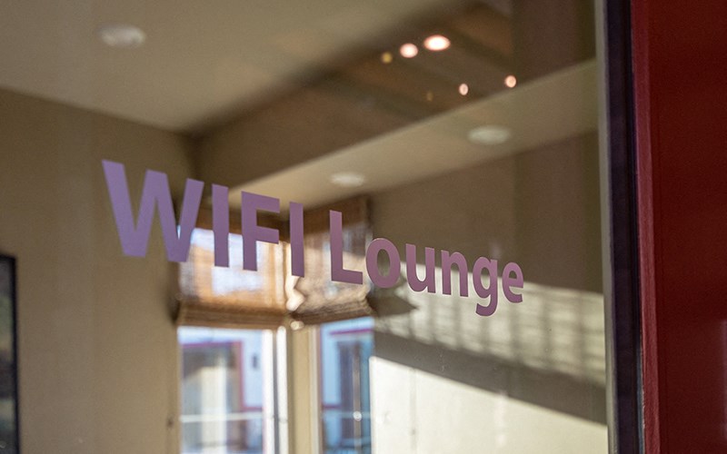 Door to WiFi Lounge | The Village at Vintage Ranch in American Canyon, CA 94503