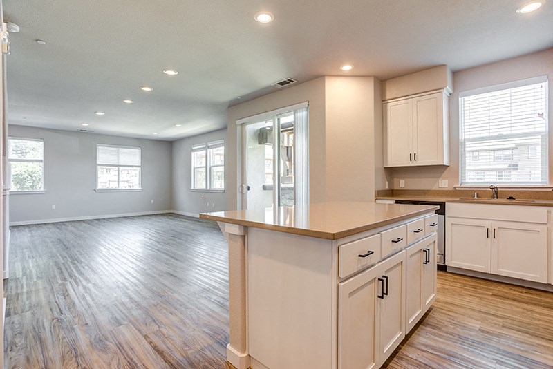 Kitchen Island & Living Room | The Village at Vintage Ranch in American Canyon, CA  