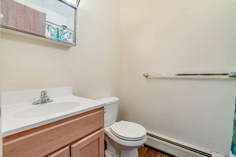 a bathroom with a toilet and a sink