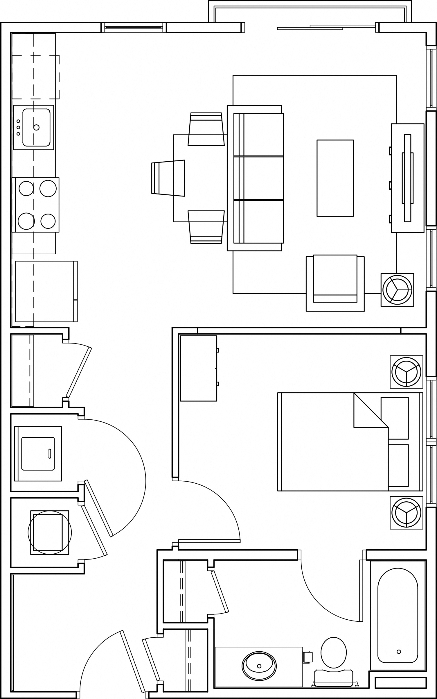616 at the Village Studio floor plan