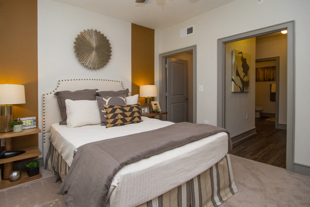 Bedroom at Atria Apartments in Tulsa, OK